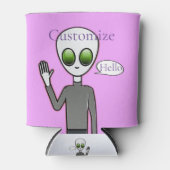 Friendly Waving Alien Thunder_Cove Blikjeskoeler (Voorkant)