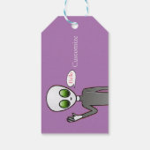 Friendly Waving Alien Thunder_Cove Cadeaulabel (Achterkant)