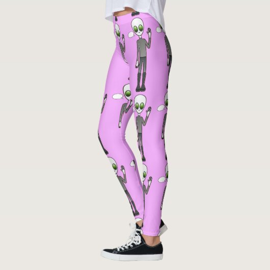 Friendly Waving Alien Thunder_Cove Leggings (Links)