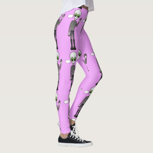 Friendly Waving Alien Thunder_Cove Leggings (Rechts)