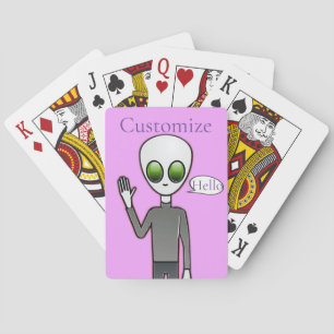 Friendly Waving Alien Thunder_Cove Pokerkaarten