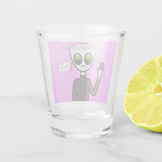 Friendly Waving Alien Thunder_Cove Shot Glas (Achterkant)