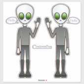 Friendly Waving Alien Thunder_Cove Sticker (Vel)