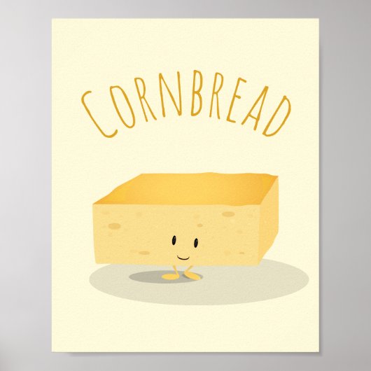 Friendly Yellow Cornbrood Square Word Poster (Voorkant)