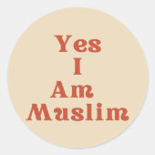 Friendly "Yes I AM Muslim" Identity Sticker (Devant)