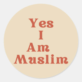 Friendly "Yes I AM Muslim" Identity Sticker
