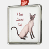 Friendly Young Siamese Cat  Ornament (Links)