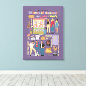 FRIENDS™ | 30 jaar vriendschap Canvas Afdruk (Insitu (Houten vloer))