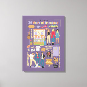 FRIENDS™   30 jaar vriendschap Canvas Afdruk