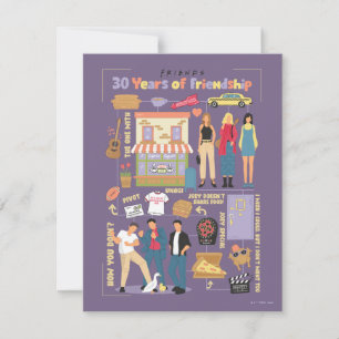 FRIENDS™ 30 jaar vriendschap Notitiekaartje