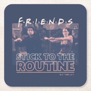 FRIENDS™   Aankruisen aan de Routine Vierkante Kartonnen Onderzetter