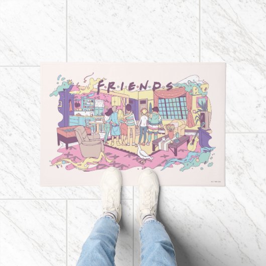 FRIENDS™ | Appartement Cartoon Deurmat (Binnen)