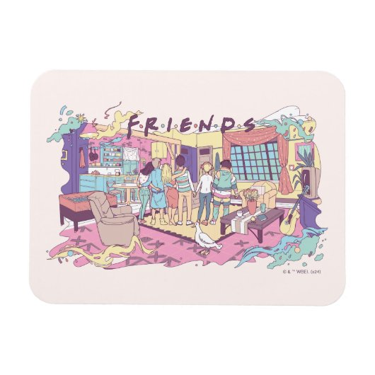 FRIENDS™ | Appartement Cartoon Magneet (Horizontaal)