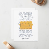 FRIENDS™ | Buiten Slecht, Inside Good Notitiekaartje (Voorkant / Achterkant in situ)