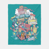 FRIENDS™ | Cartoon collage Fleece Deken (Voorkant)