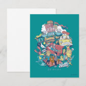 FRIENDS™ | Cartoon collage Notitiekaartje (Voorkant / Achterkant)