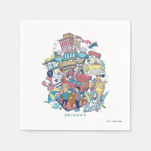 FRIENDS™ Cartoon collage Servet