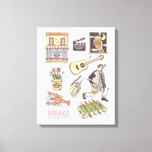 FRIENDS™   Cartoon pictogrammen Grafisch Canvas Afdruk