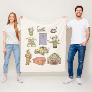 FRIENDS™ Cartoon pictogrammen Grafisch Fleece Deken