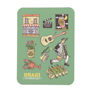 FRIENDS™ Cartoon pictogrammen Grafisch Magneet