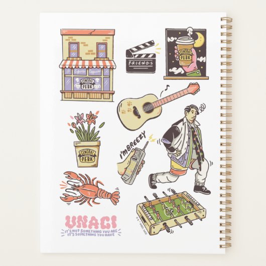 FRIENDS™ | Cartoon pictogrammen Grafisch Planner (Achterkant)