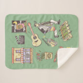 FRIENDS™ | Cartoon pictogrammen Grafisch Sherpa Deken (Voorkant (horizontaal))