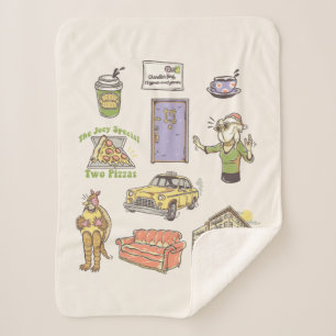 FRIENDS™   Cartoon pictogrammen Grafisch Sherpa Deken