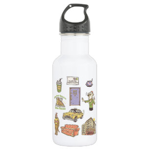 FRIENDS™ Cartoon pictogrammen Grafisch Waterfles