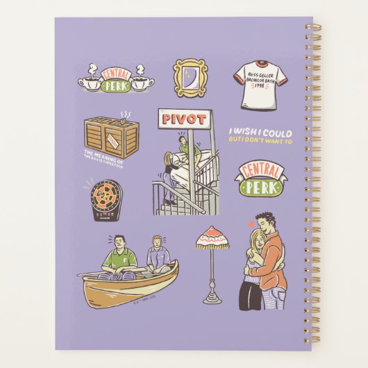 FRIENDS™ | Cartoon-pictogrammen Planner (Achterkant)