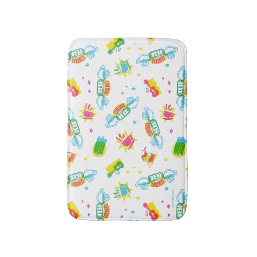 FRIENDS™ | Centraal Perk Neon Pattern Badmat (Voorkant Verticaal)