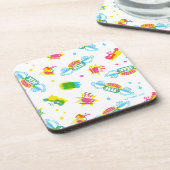 FRIENDS™ | Centraal Perk Neon Pattern Bier Onderzetter (Linkerzijde)