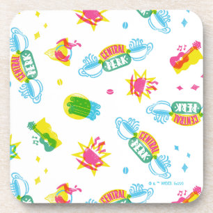 FRIENDS™ Centraal Perk Neon Pattern Bier Onderzetter