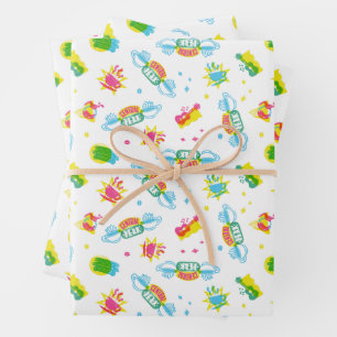 FRIENDS™   Centraal Perk Neon Pattern Inpakpapier Vel