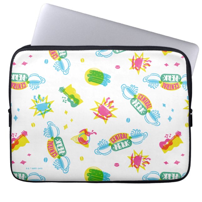FRIENDS™ | Centraal Perk Neon Pattern Laptop Sleeve (Voorkant)