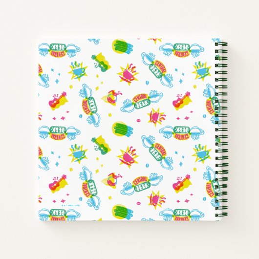 FRIENDS™ | Centraal Perk Neon Pattern Notitieboek (Achterkant)