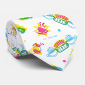 FRIENDS™ | Centraal Perk Neon Pattern Stropdas (Opgerold)