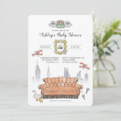 FRIENDS™ | Centraal-PerkWaterverf Baby shower Kaart (Staand voorkant)