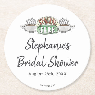 FRIENDS™ Centraal-PerkWaterverf Vrijgezellenfees Ronde Kartonnen Onderzetter