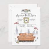 FRIENDS™ | Central Perk Aquarel Bruidsdiner Briefkaart (Voorkant / Achterkant)