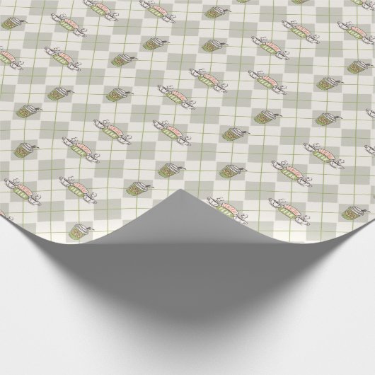 FRIENDS™ | Central Perk Argyle Pattern Cadeaupapier (Hoek)