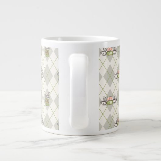 FRIENDS™ | Central Perk Argyle Pattern Extra Grote Beker (Achterkant)