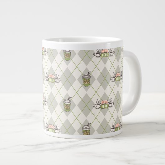 FRIENDS™ | Central Perk Argyle Pattern Extra Grote Beker (Voorkant rechts)