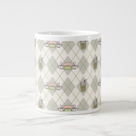 FRIENDS™ | Central Perk Argyle Pattern Extra Grote Beker (Voorkant)
