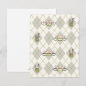 FRIENDS™ | Central Perk Argyle Pattern Notitiekaartje (Voorkant / Achterkant)