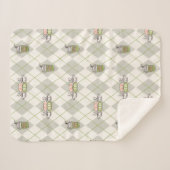 FRIENDS™ | Central Perk Argyle Pattern Sherpa Deken (Voorkant (horizontaal))