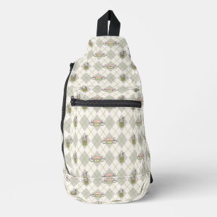 FRIENDS™   Central Perk Argyle Pattern Sling Bag