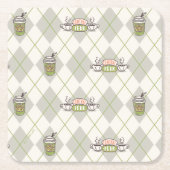 FRIENDS™ | Central Perk Argyle Pattern Vierkante Kartonnen Onderzetter (Voorkant)