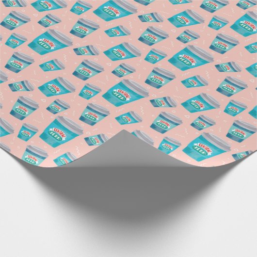 FRIENDS™ | Central Perk Coffee Cup Pattern Cadeaupapier (Hoek)