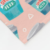 FRIENDS™ | Central Perk Coffee Cup Pattern Fleece Deken (Hoek)