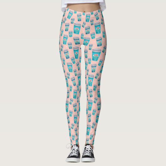 FRIENDS™ | Central Perk Coffee Cup Pattern Leggings (Voorkant)